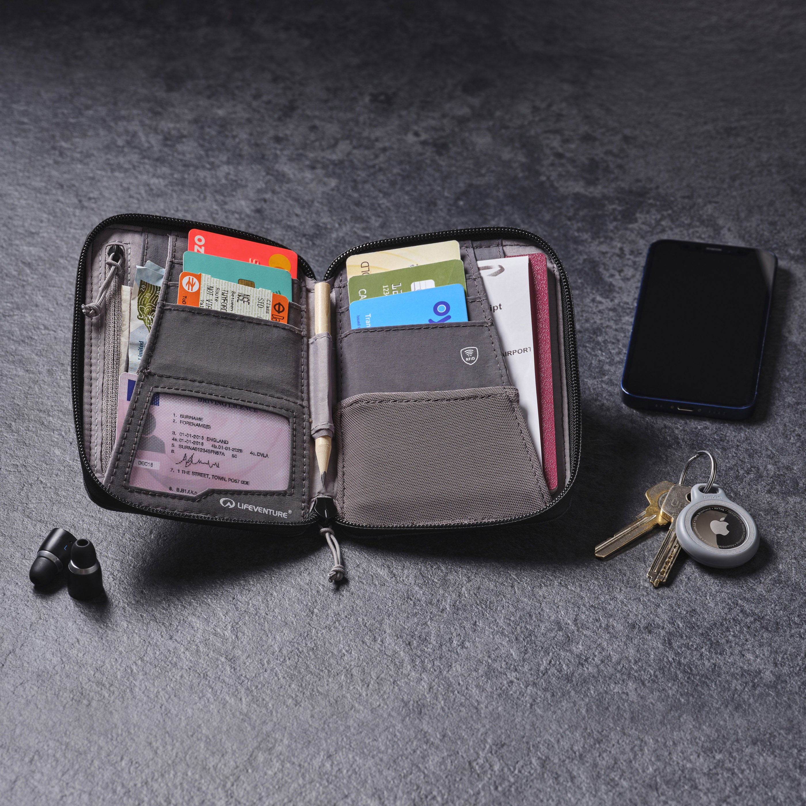 RFiD Travel Wallet - Mini - variant[Grey]