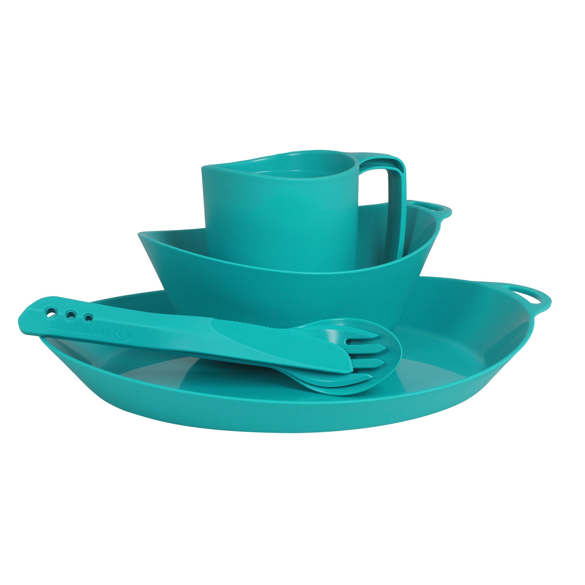 Ellipse Camping Tableware Set - variant[Teal]
