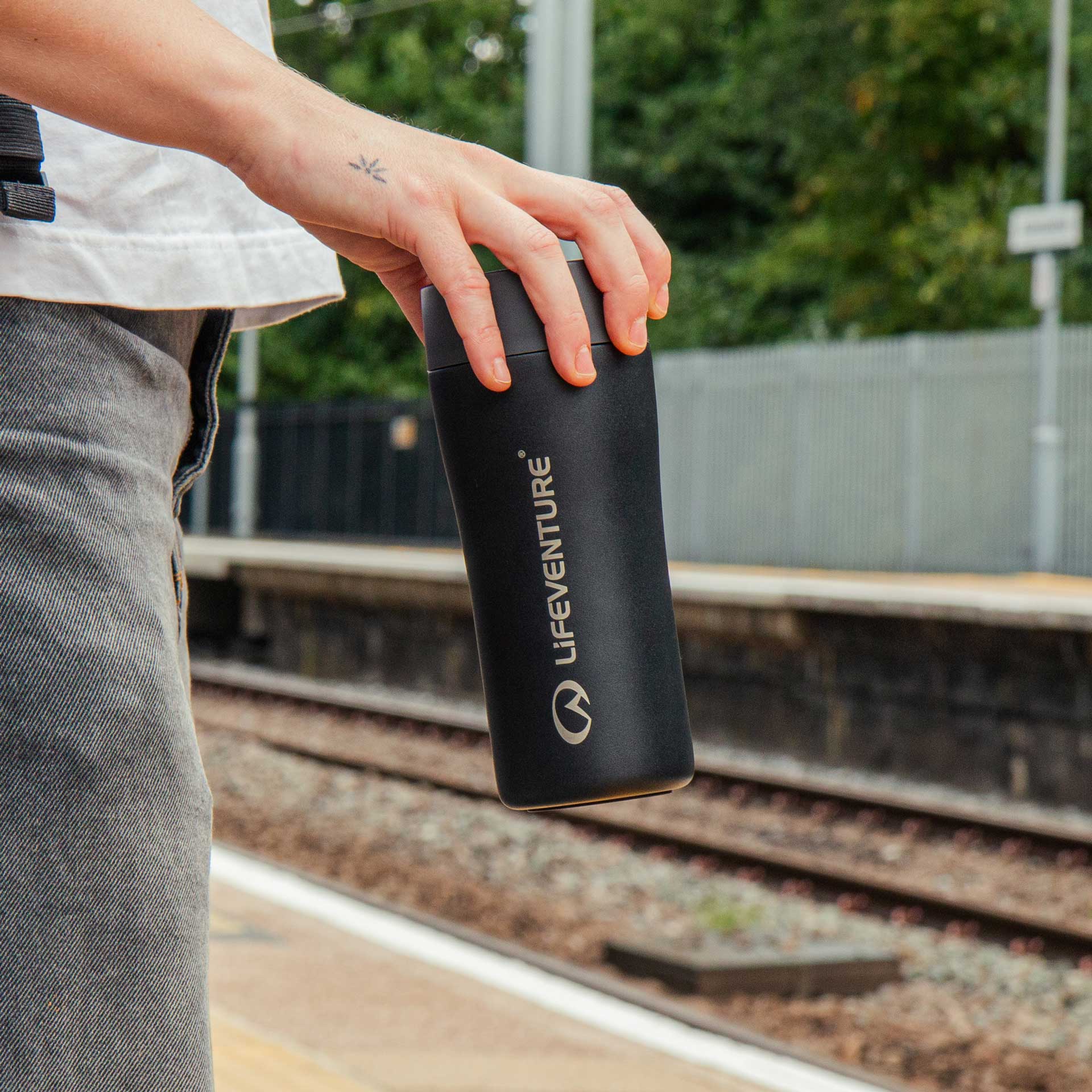 One-Touch Thermal Mug - variant[Black]