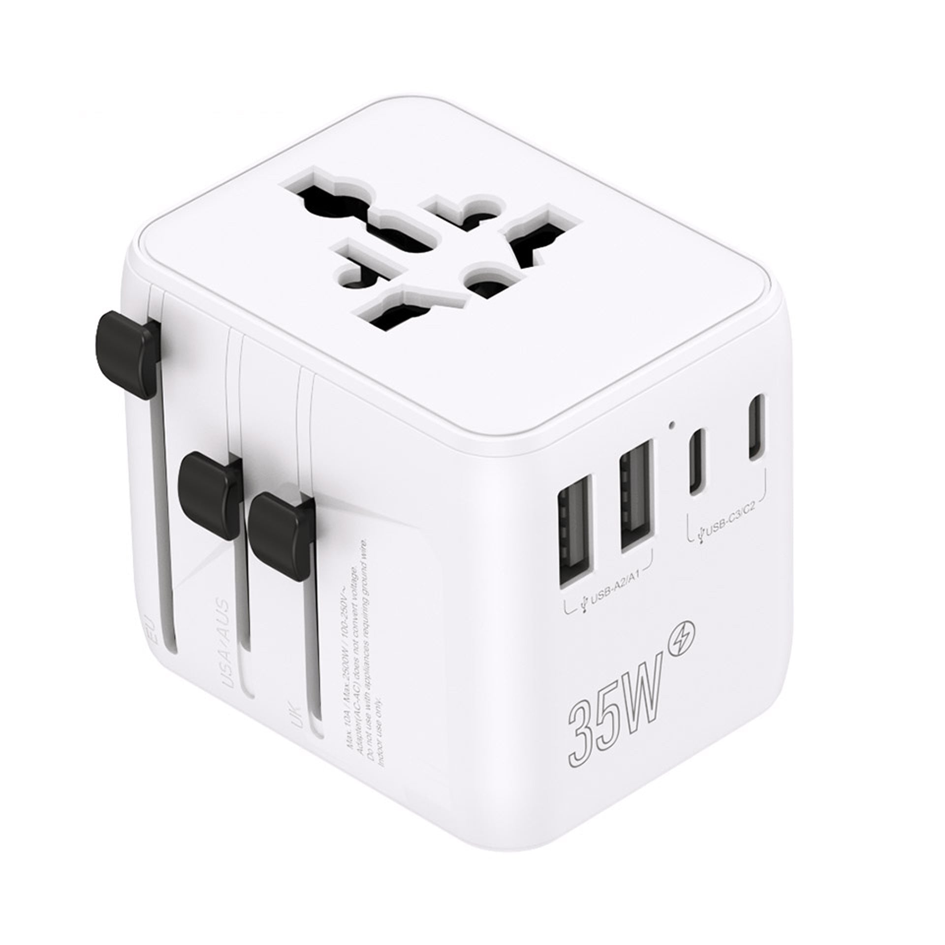 World Travel Adapter USB Fast Charge